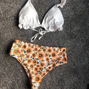 High waist Sunflower Bikini